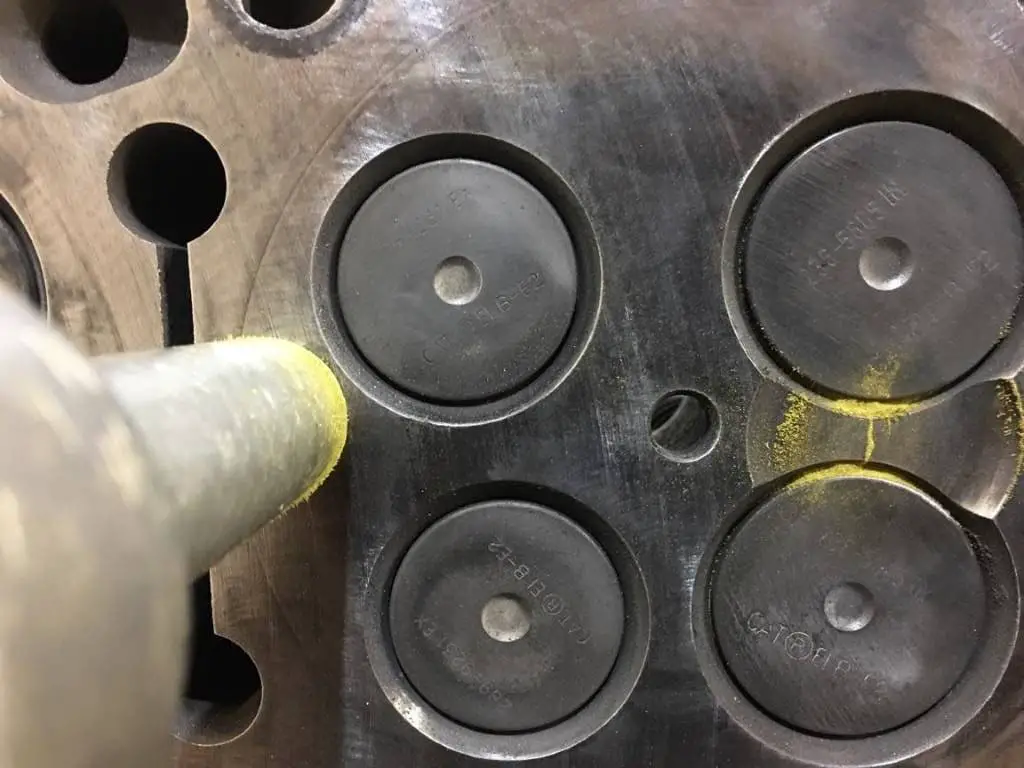 cracks in cylinder head rotated