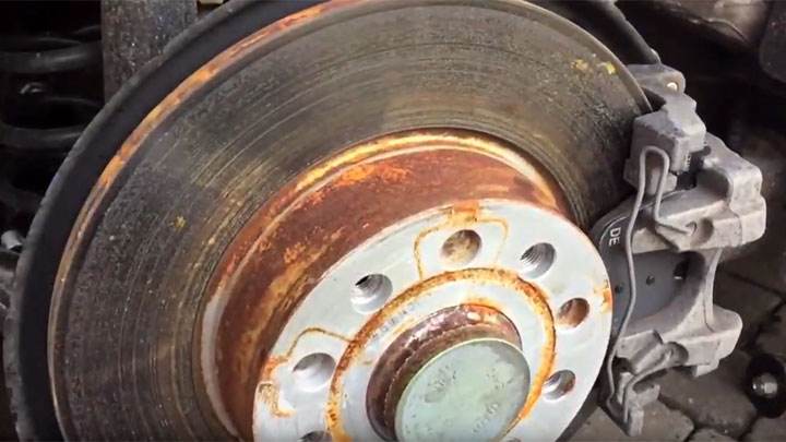 rusty brake rotor