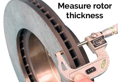 Measure rotor thickness