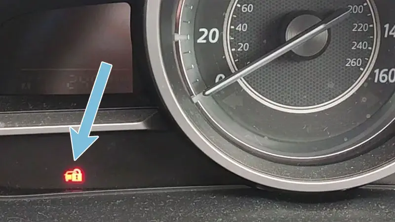 voiture avec symbole de verrouillage