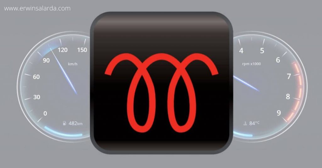 行驶中闪烁的预热指示灯