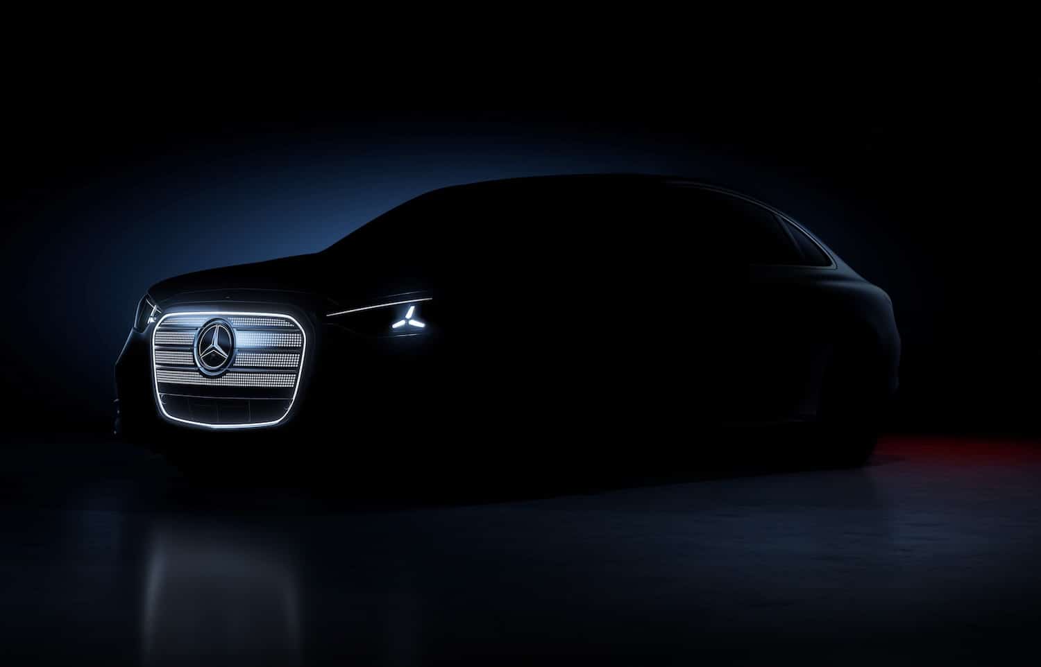 Mercedes C-Klasse Elektro - Frontansicht des Fahrzeugs