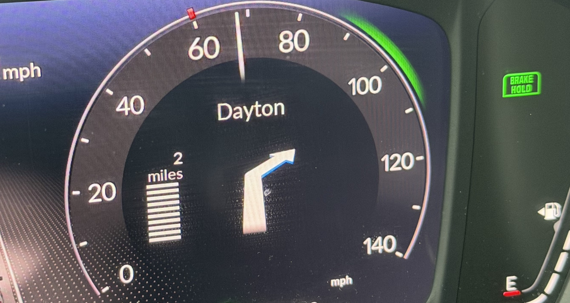 Weitere Ansicht der digitalen Instrumente