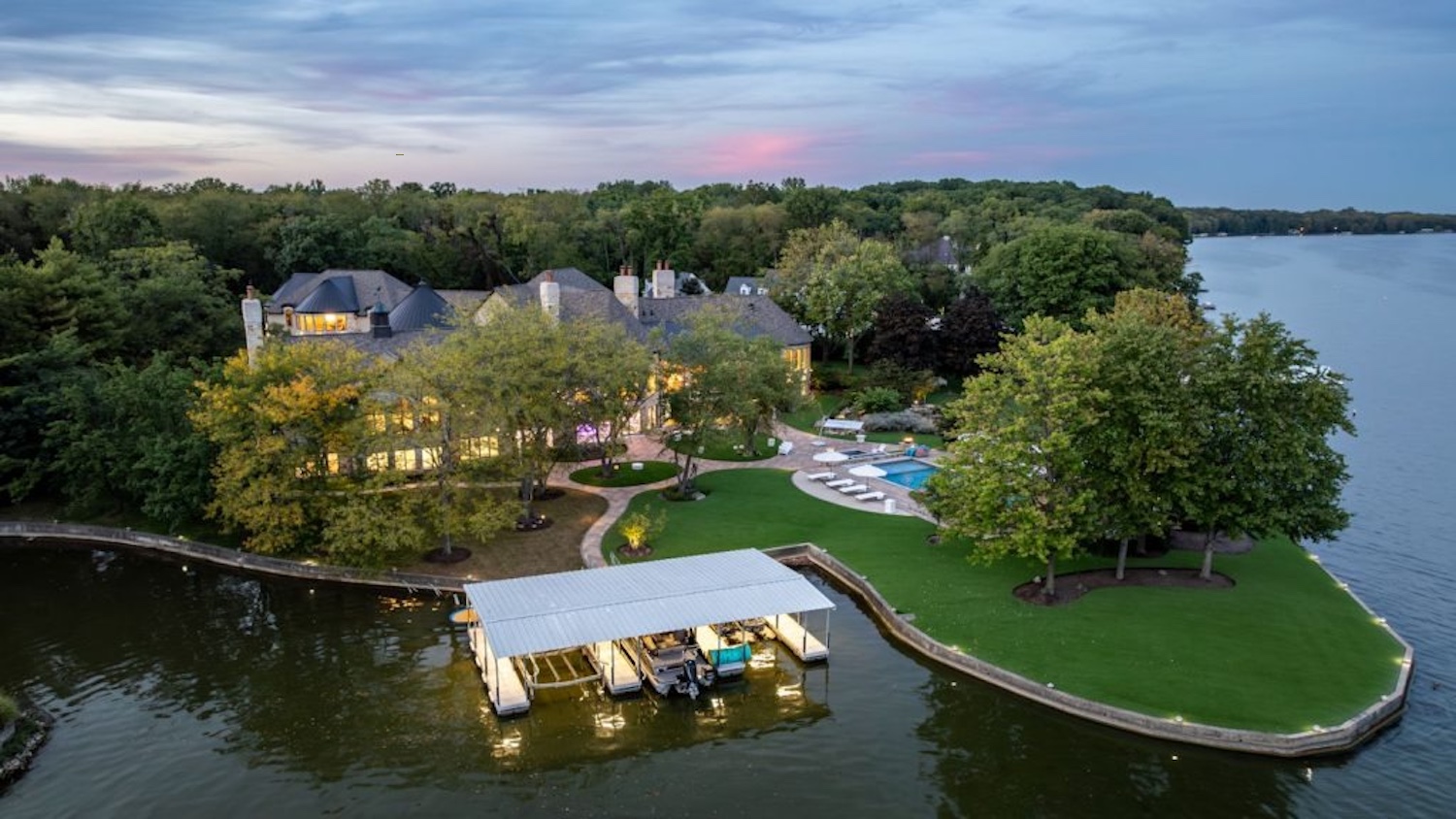 Vue aérienne du domaine de Michael Andretti