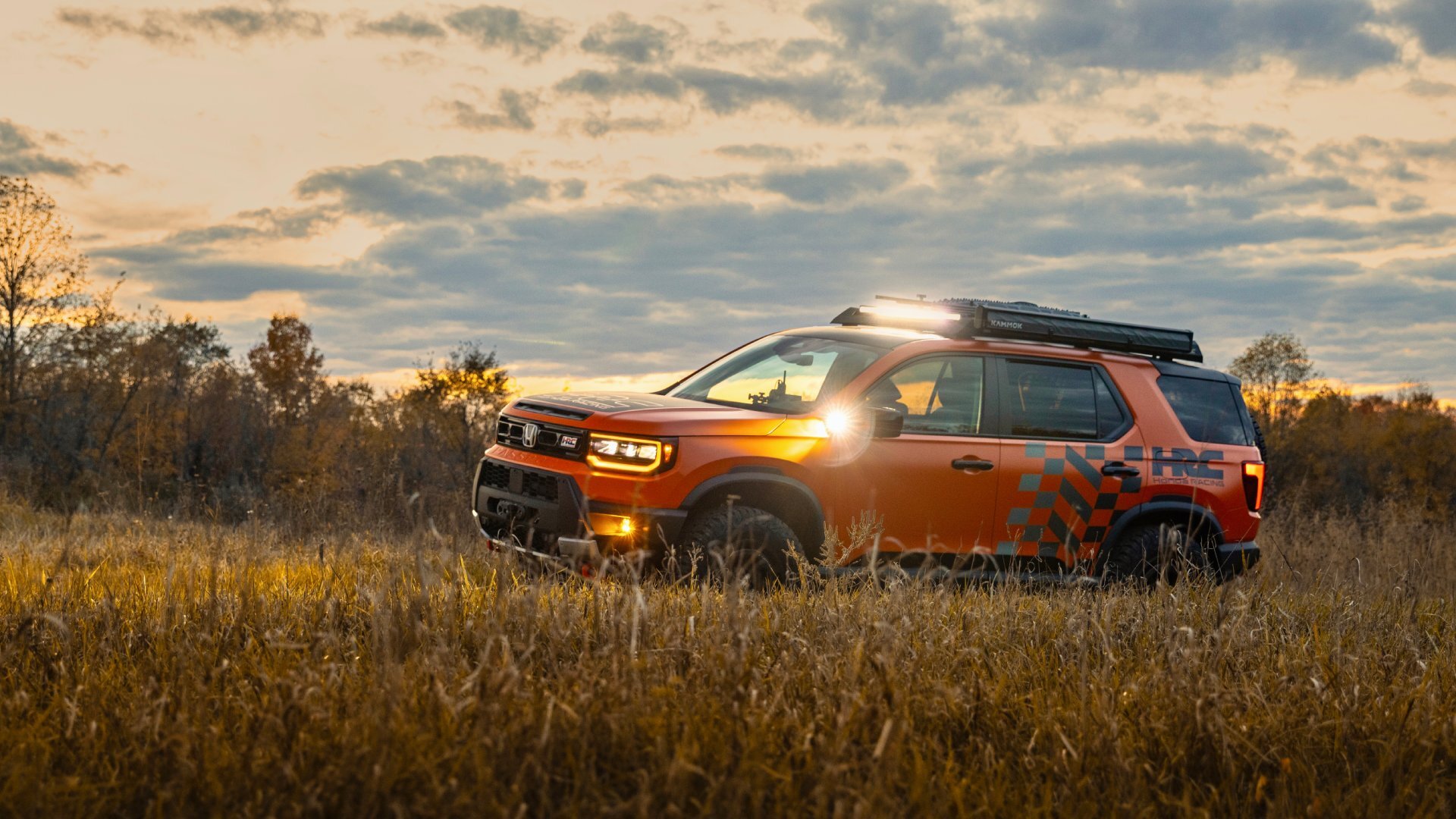 Honda Passport HRC concept in a field.