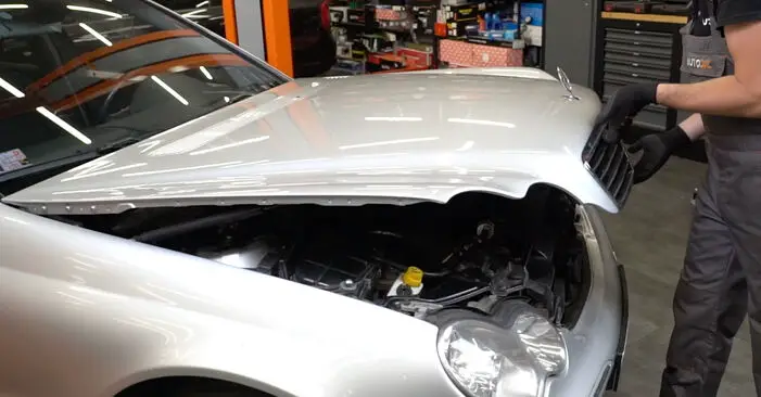 How to change the poly V-belt on Mercedes W203 2000 - Free PDF manuals and video