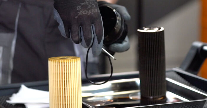 Alten Filter vom Deckel lösen Mercedes W203