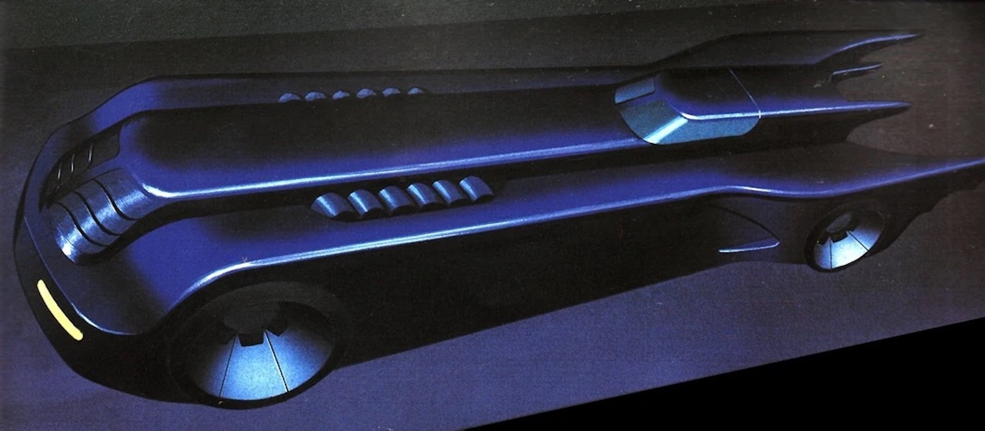 Vergleich zwischen dem Batmobil der 90er Jahre und dem Mercedes Vision Iconic