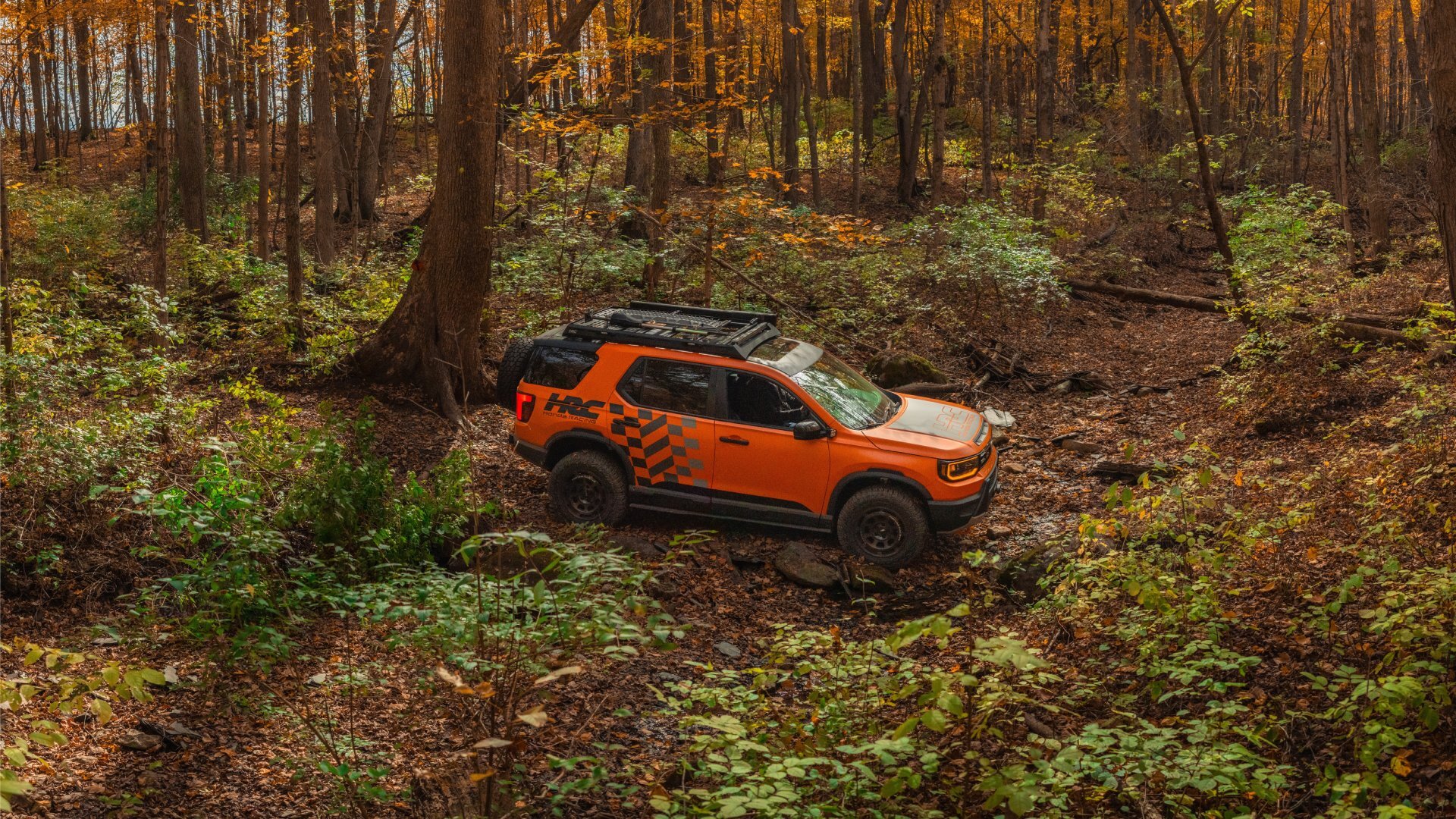 Honda Passport HRC concept off-roading.