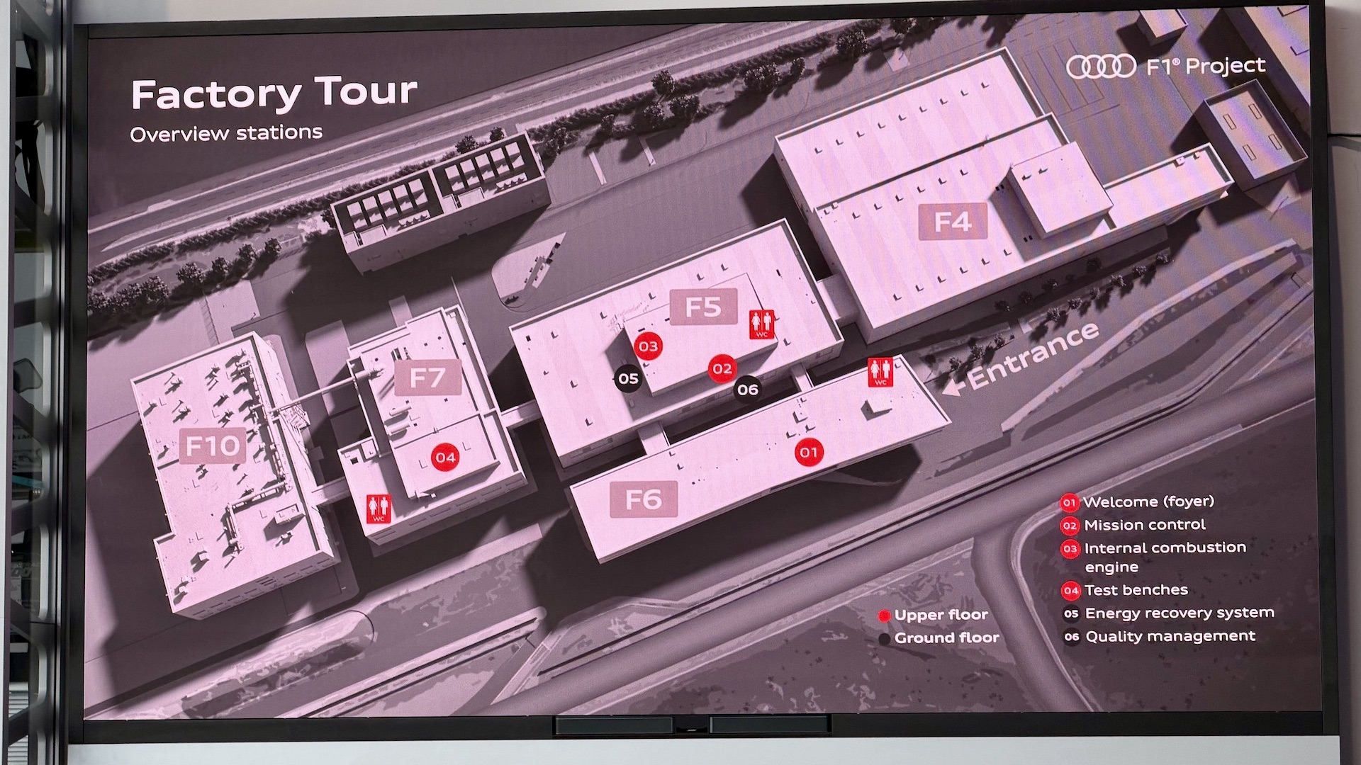 Détail des composants du moteur F1 Audi