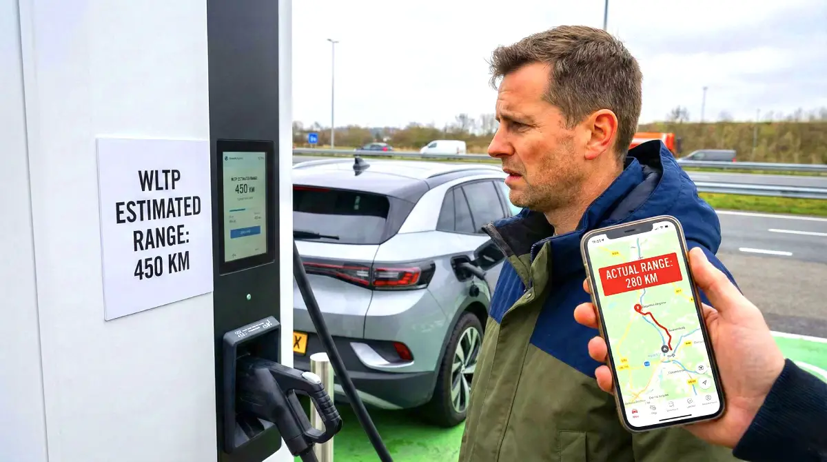 WLTP versus real world electric vehicle range comparison
