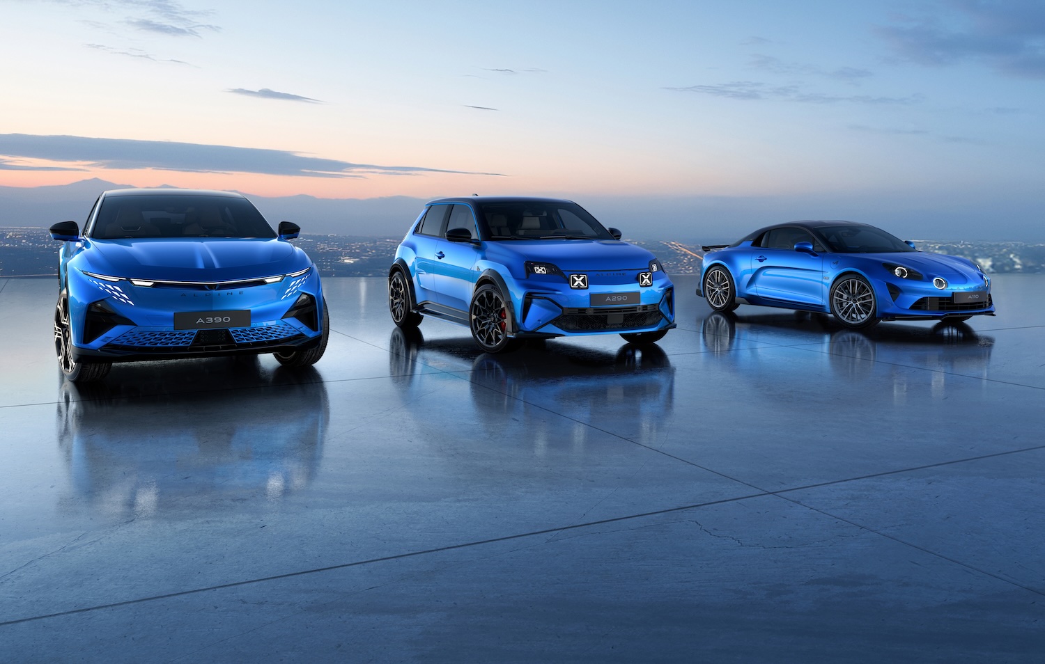Vehículos de la gama Alpine A110 y modelos futuros