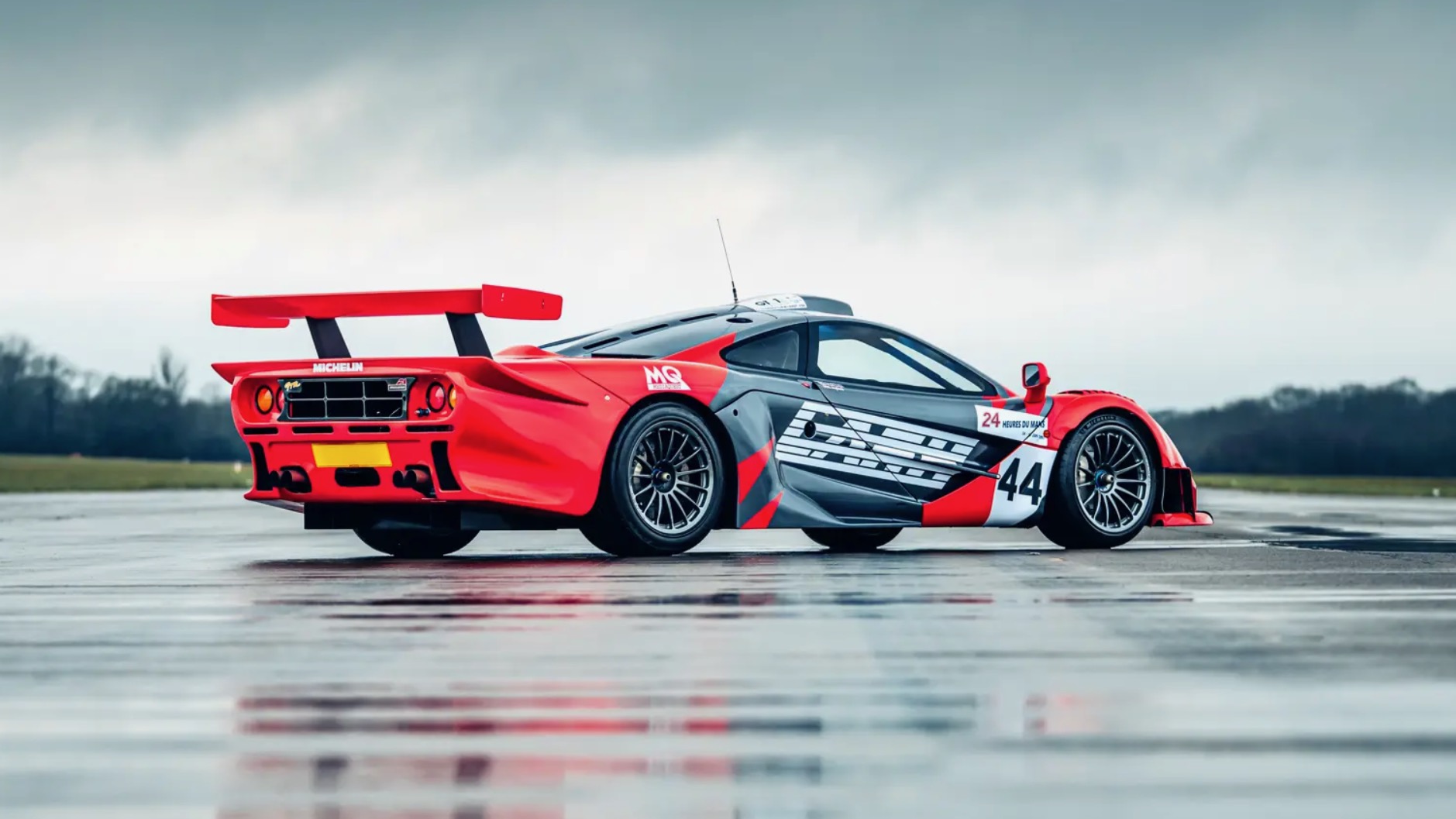 McLaren F1 GTR Longtail chassis 27R rear quarter view.