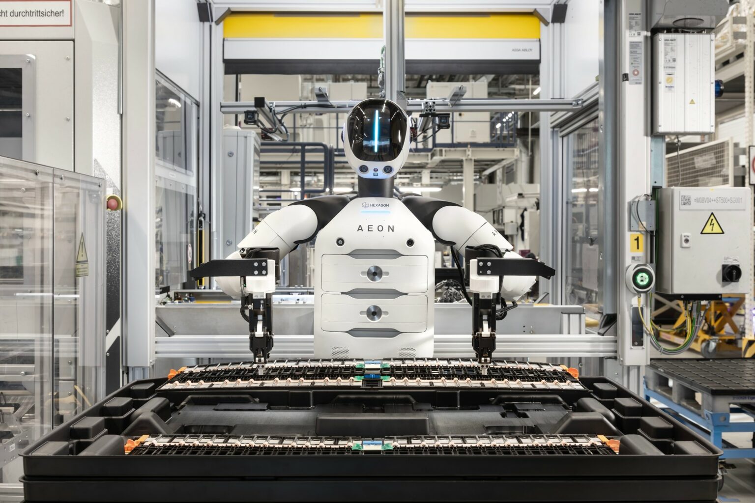 Robots humanoïdes sur une ligne d